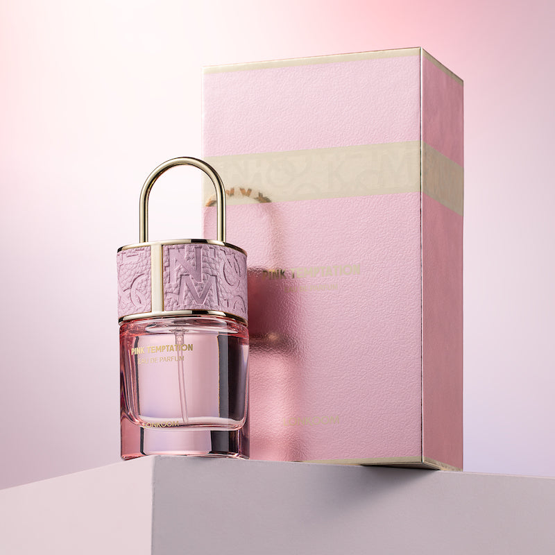 Lock (Pink Temptation) Perfume 50ml Notas amaderadas florales, fragancia femenina, regalo de perfume, durabilidad, ideal para citas y reuniones