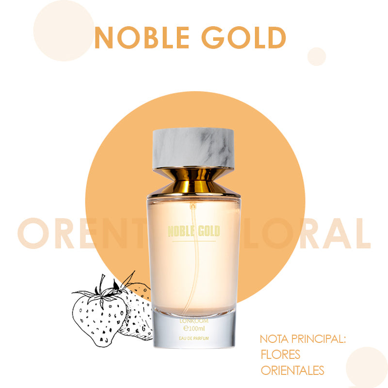 Noble LONKOOM Noble Perfume 100ML (Oro) El regalo perfecto para Navidad, fragancia oriental y floral, femenina, duración de hasta 24 horas, ideal para atraer al sexo opuesto, citas y reuniones.