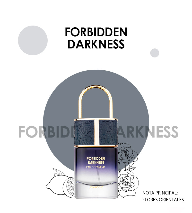 Forbidden Darkness 50ml Notas florales orientales, fragancia masculina, opción diaria, durabilidad, ideal para citas y reuniones