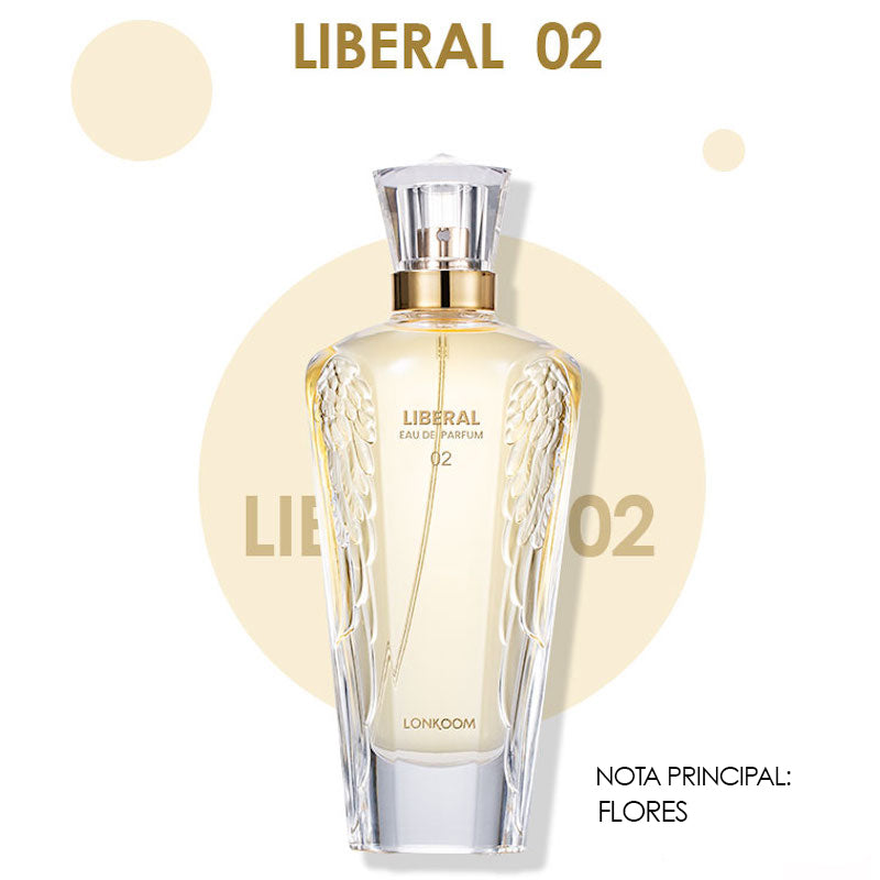 LONKOOM Liberal Perfume 100ML (Blanca) – Fragancia floral femenina, ideal como regalo. Su durabilidad la hace perfecta para citas y fiestas, brindando frescura y elegancia todo el día o la noche.