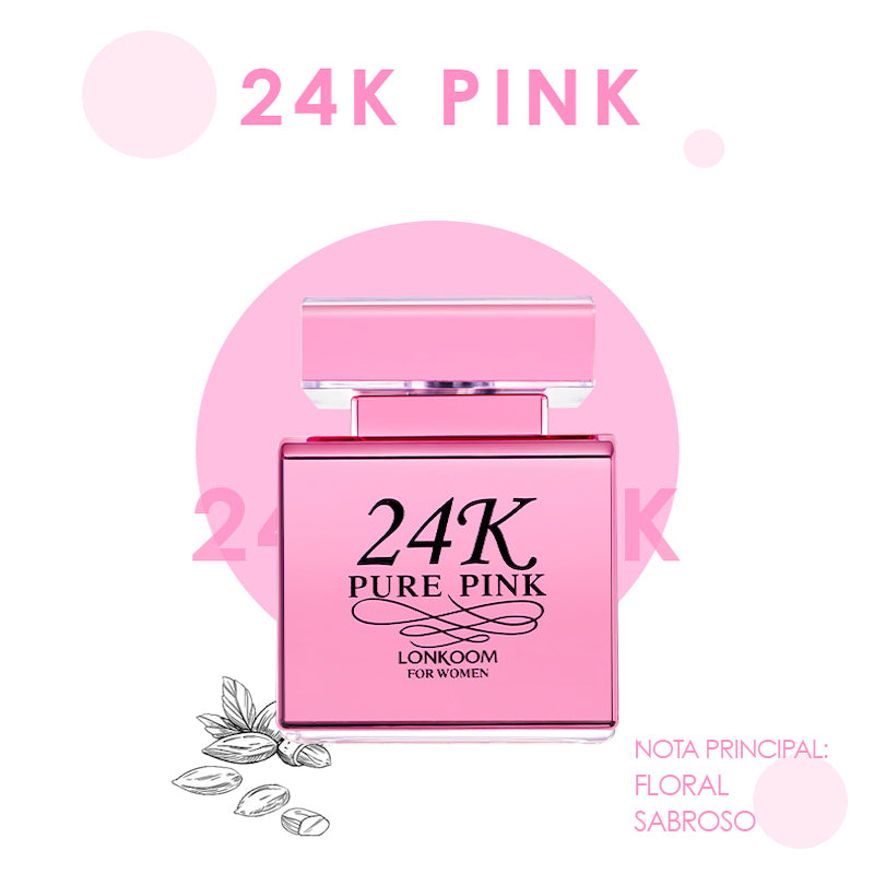 LONKOOM Perfume 24K 100ML Esencia de Rosa El detalle ideal para Navidad, fragancia frutal y floral, femenina, con duración de hasta 24 horas, ideal para atraer al sexo opuesto, citas y reuniones.