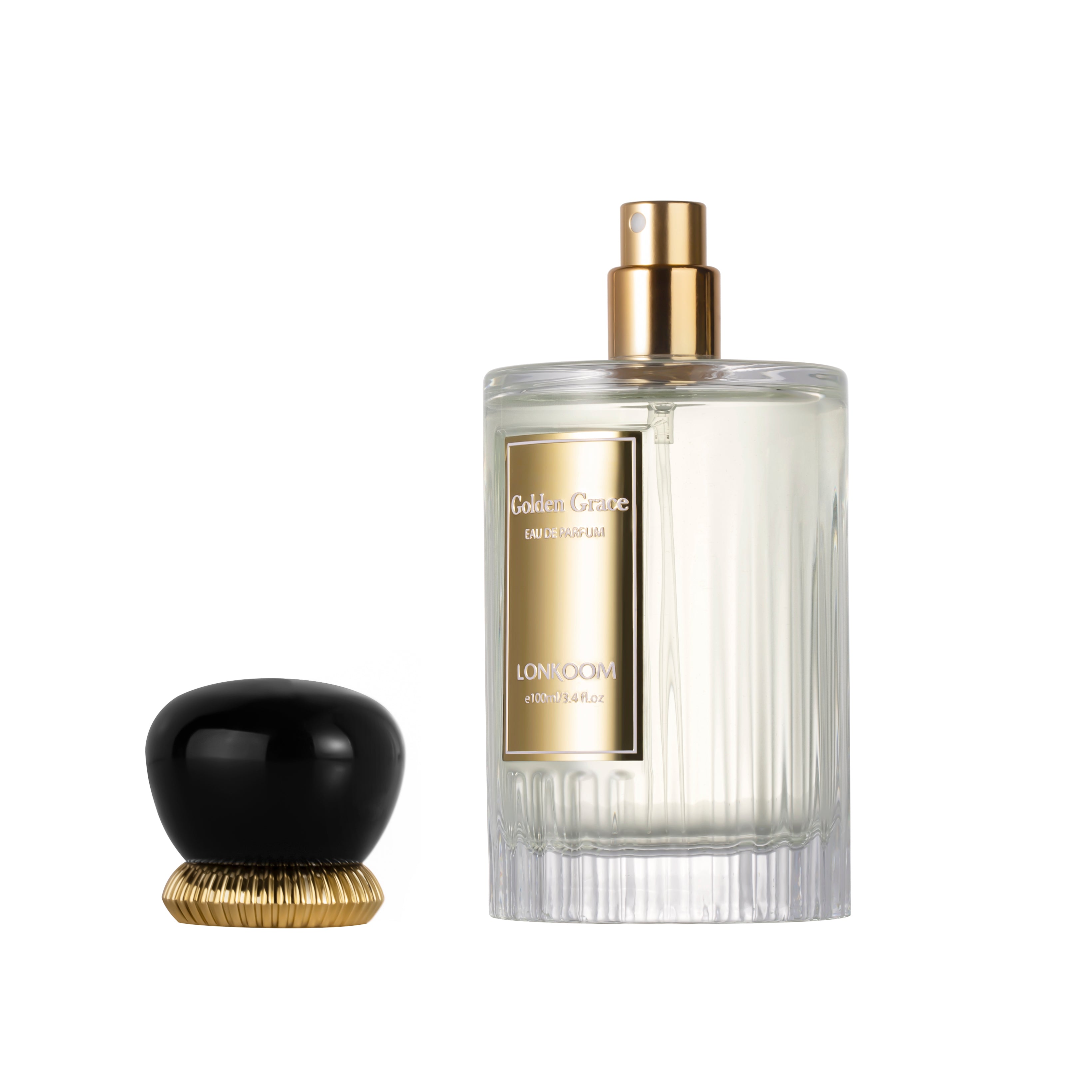 Golden Grace 100ML – Fragancia afrutada y floral femenina, ideal como regalo. Duradera, perfecta para citas y fiestas, brindando una sensación fresca y elegante.