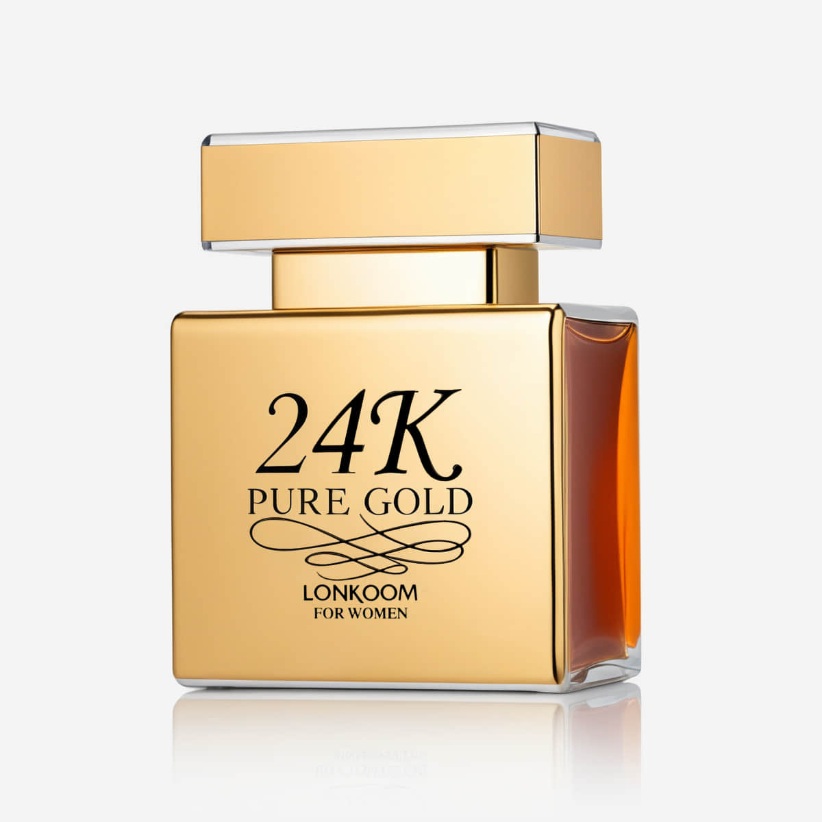 LONKOOM Perfume 24K 100ML Oro El detalle ideal para Navidad, fragancia frutal y floral, unisex, con duración de hasta 24 horas. La mejor opción para el día a día, citas y reuniones.