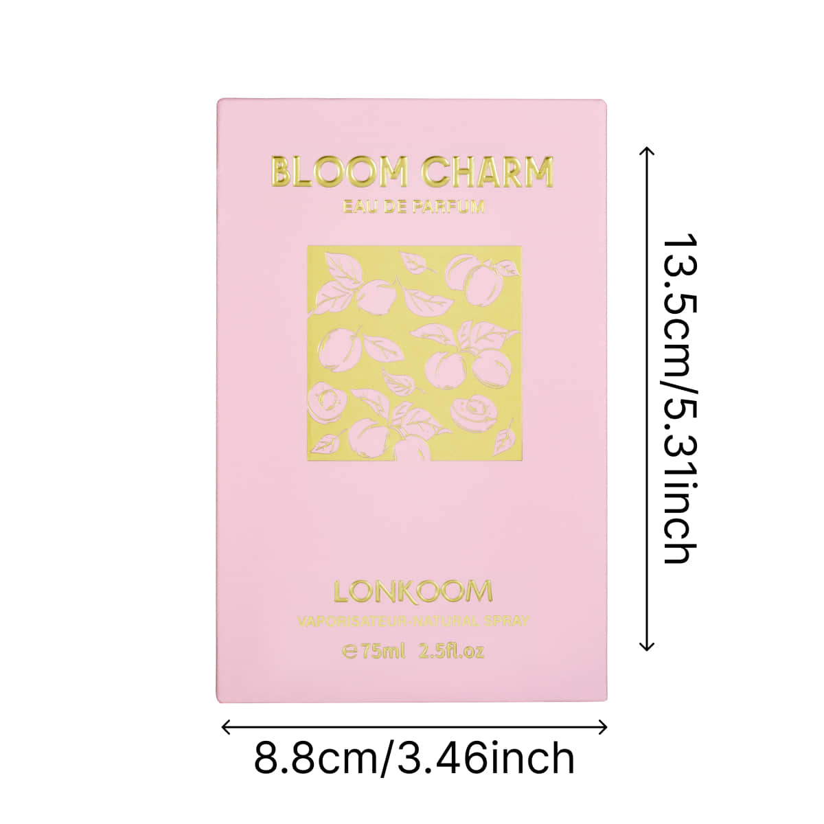 Bloom Charm 75ml Notas frutales florales, fragancia femenina, atractivo, durabilidad, ideal para citas y reuniones